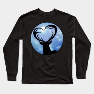 Deer in the Moonlight Long Sleeve T-Shirt